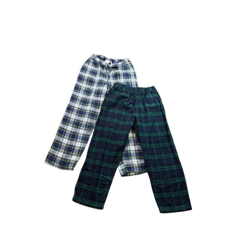The Vermont Country Store Pajama Pants Womens Size XL Cotton Flannel Plaid Lot 2
